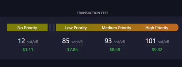Transaction fees